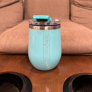 Brumate blue wine glass